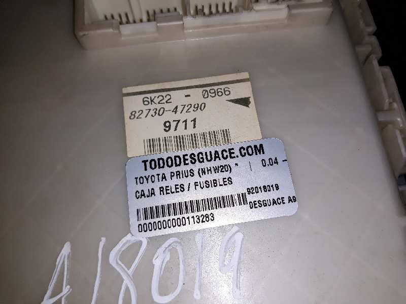 CAJA RELES / FUSIBLES TOYOTA PRIUS (NHW20) *   |   0.04 - 0.09