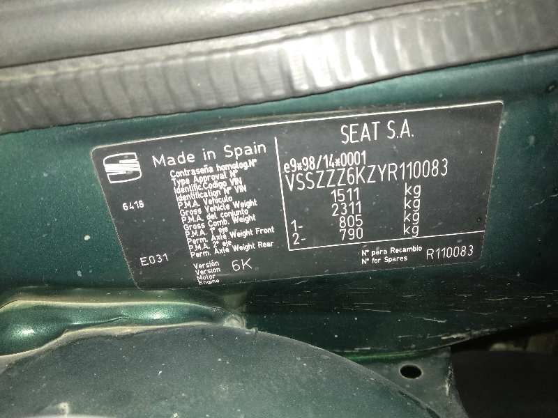 SEAT CORDOBA BERLINA (6K2) Tour Motor 1,6 Ltr. - 55 kW foto 5