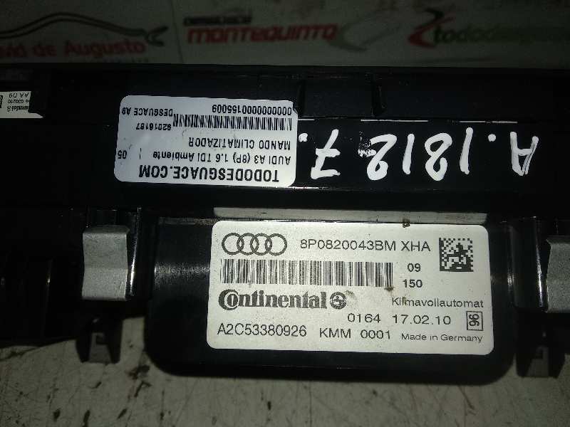 MANDO CLIMATIZADOR AUDI A3 (8P) 1.6 TDI Ambiente   |   05.09 - 12.12