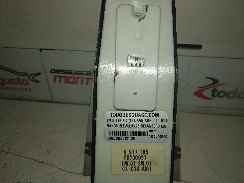 MANDO ELEVALUNAS DELANTERO IZQUIERDO BMW SERIE 7 (E65/E66) 730d