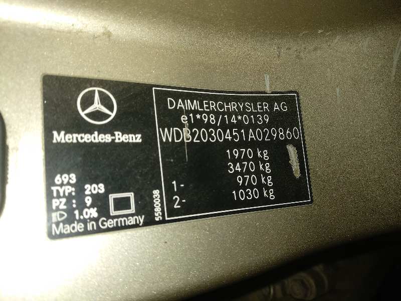 MERCEDES CLASE C (W203) BERLINA 200 Compressor (203.045)   |   12.00 - 12.02 foto 8