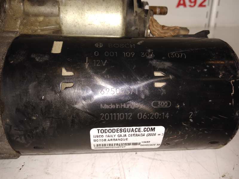 MOTOR ARRANQUE IVECO DAILY CAJA CERRADA (2006 =>) Caja cerrada 35C... batalla 3000