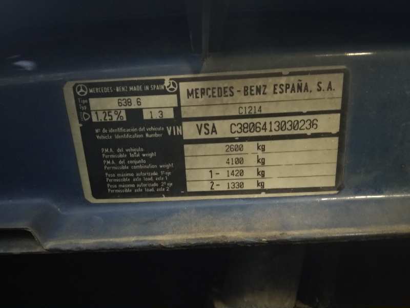 MERCEDES VITO (W638) CAJA CERRADA 108 D        (638.064)   |   02.96 - 12.99 foto 7