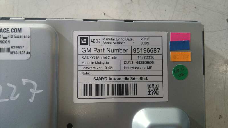 PANTALLA MULTIFUNCION OPEL ASTRA J LIM. 4TÜRIG Excellence