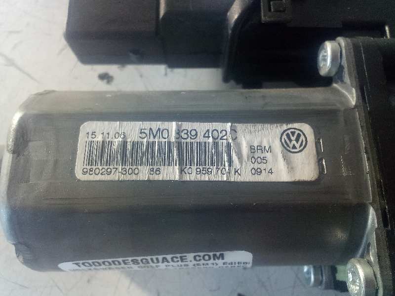 MOTOR ELEVALUNAS TRASERO DERECHO VOLKSWAGEN GOLF PLUS (5M1) Edition   |   01.08 - 12.09