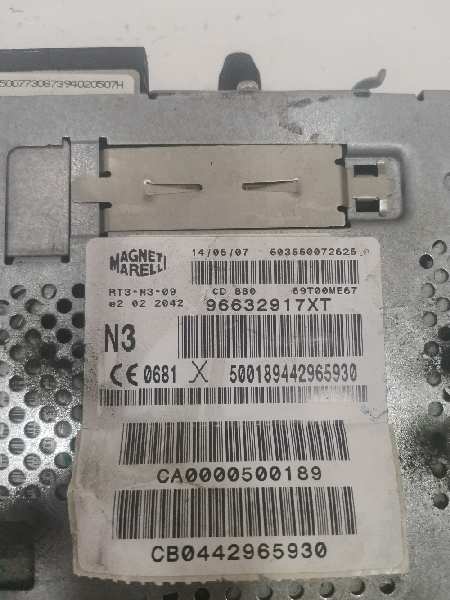 SISTEMA AUDIO / RADIO CD PEUGEOT 207 CC Sport   |   0.07 - ...