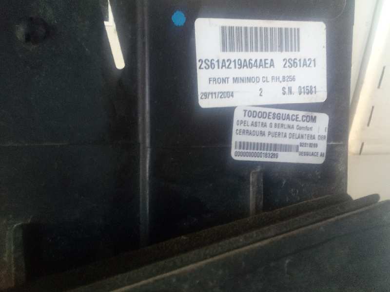 MANETA EXTERIOR DELANTERA DERECHA OPEL ASTRA G BERLINA Comfort   |   0.98 - ...