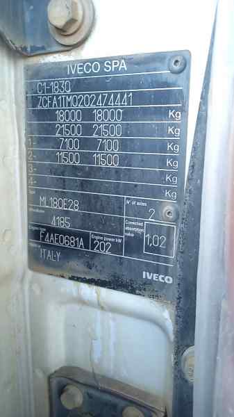 IVECO EUROCARGO 05.03 -> ML180 E 270 CV 5.880 cm3 6 cilindros