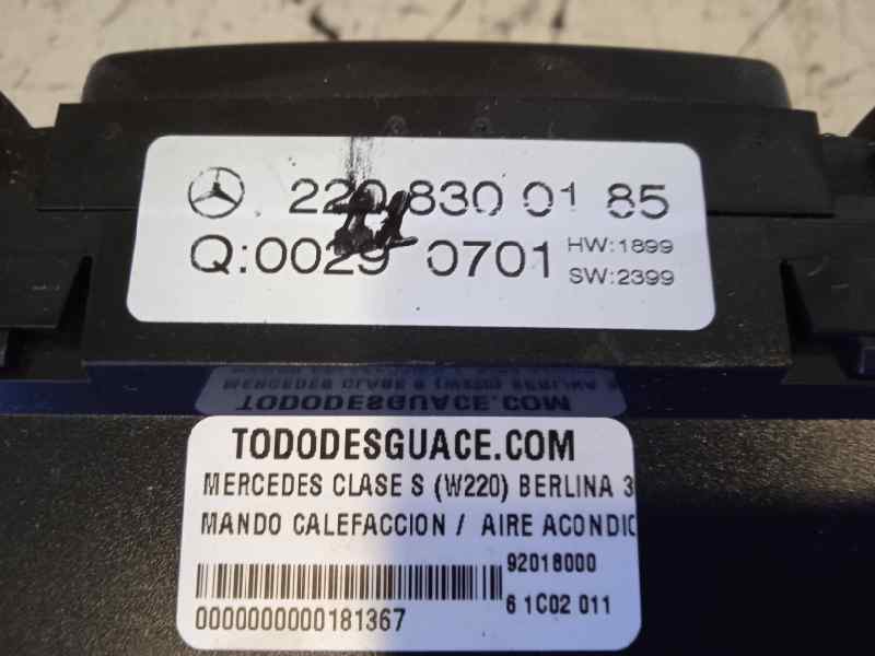MANDO CALEFACCION / AIRE ACONDICIONADO MERCEDES CLASE S (W220) BERLINA 320 CDI (220.025)   |   08.02 - 12.05