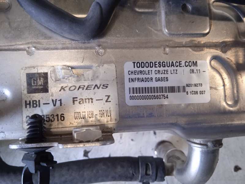 ENFRIADOR GASES CHEVROLET CRUZE LTZ   |   08.11 - 12.12