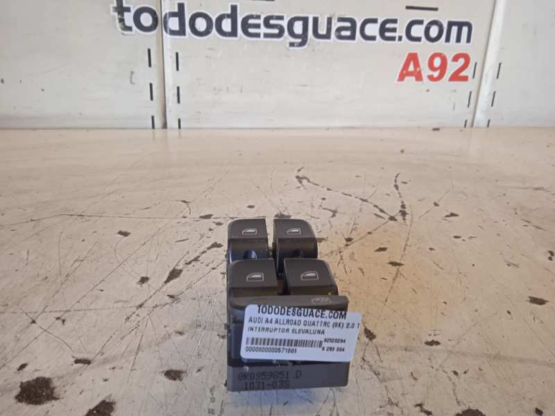 INTERRUPTOR ELEVALUNA AUDI A4 ALLROAD QUATTRO (8K) 2.0 TDI (125kW)   |   03.09 - 12.11