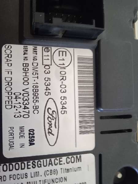 PANTALLA MULTIFUNCION FORD FOCUS LIM. (CB8) Titanium   |   07.10 - 12.15