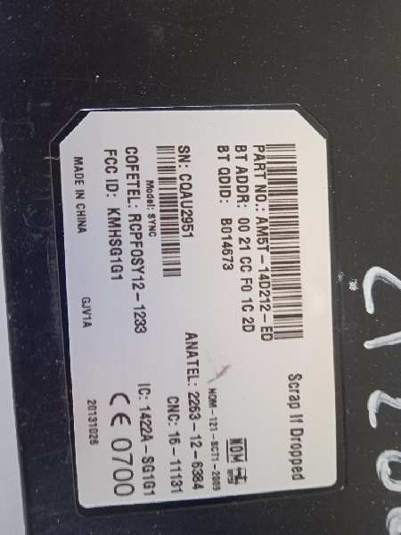MODULO BLUETOOTH FORD FOCUS LIM. (CB8) Titanium   |   07.10 - 12.15