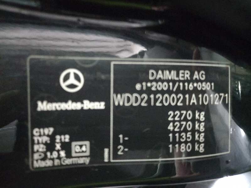 MERCEDES CLASE E (W212) LIM. 220 CDI BlueEfficiency (212.002)   |   01.09 - 12.14