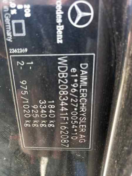MERCEDES CLASE CLK (W208) COUPE 200 Compressor (EVO) (208.344)   |   04.00 - 12.02