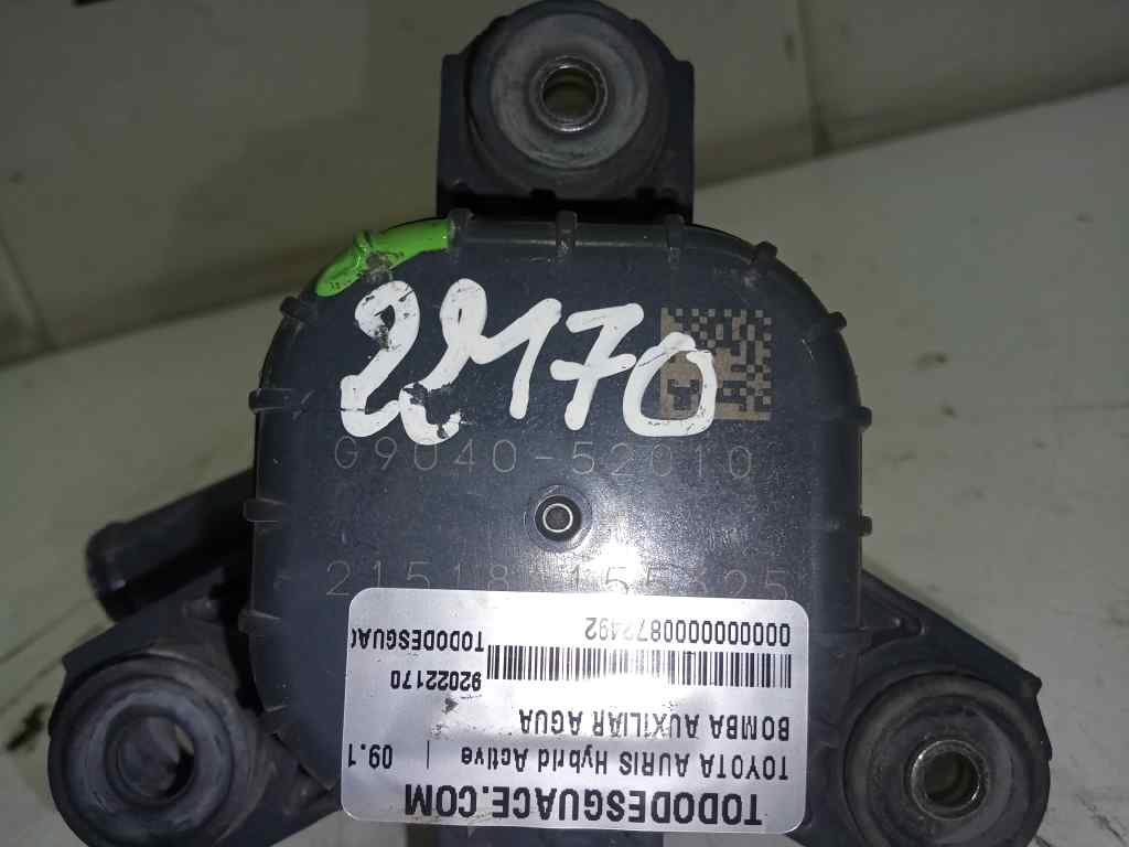 BOMBA AUXILIAR AGUA TOYOTA AURIS Hybrid Active   |   09.12 - 12.19