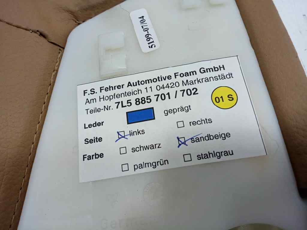CUBIERTA ASIENTO TRASERO PORSCHE CAYENNE (TYP 9PA) S   |   08.02 - 12.07
