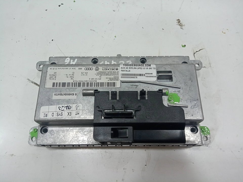 PANTALLA AUDI A6 BERLINA (4F2) 3.0 V6 24V TDI