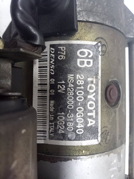 MOTOR ARRANQUE TOYOTA AVENSIS BERLINA (T25) 2.2 D-4D Executive Berlina (5-ptas.)   |   05.05 - 12.09