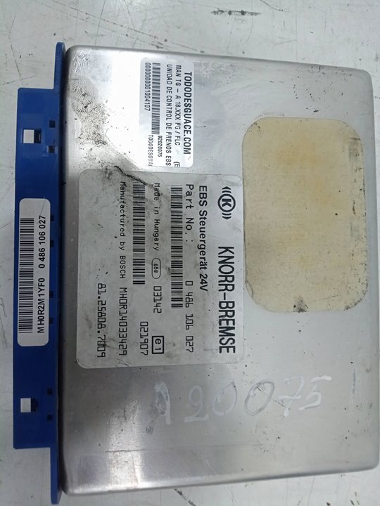 UNIDAD DE CONTROL DE FRENOS EBS MAN TG - A 18.XXX FG / FLC        (E2) L   |   01.00 - 12.01