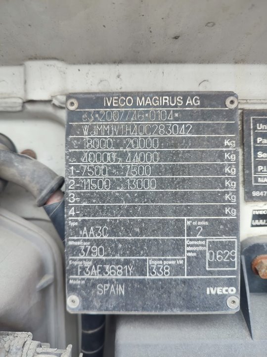 IVECO STRALIS (AS) FSA T/FP LT 4x2 Gran espacio Motor 10,3 Ltr. - 338 kW Diesel