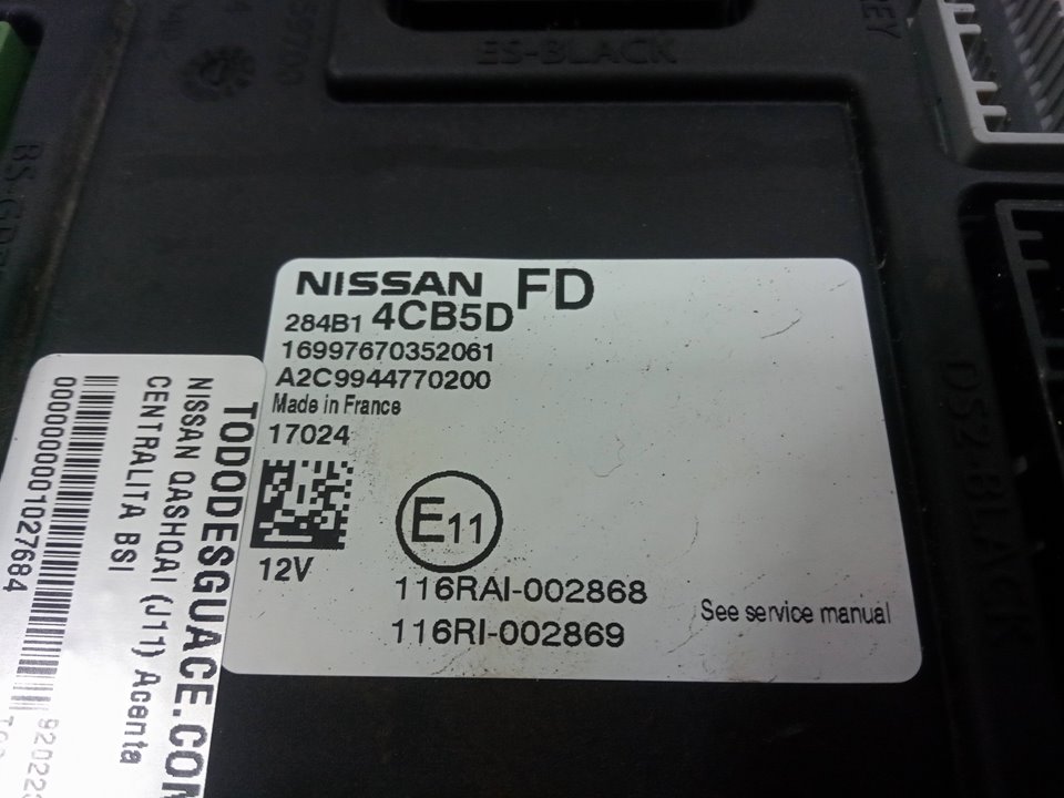 CENTRALITA BSI NISSAN QASHQAI (J11) Acenta   |   12.13 - 12.18