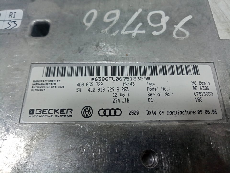 MODULO ELECTRONICO AUDI Q7 (4L) 3.0 TDI   |   03.06 - 12.08
