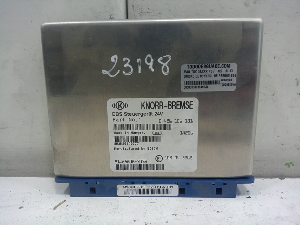 UNIDAD DE CONTROL DE FRENOS EBS MAN TGX 18.XXX FG /   4x2   BL XL