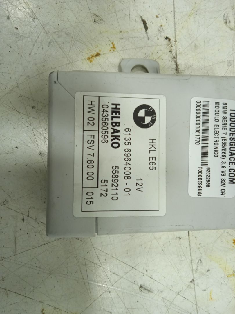 MODULO ELECTRONICO BMW SERIE 7 (E65/E66) 3.6 V8 32V CAT