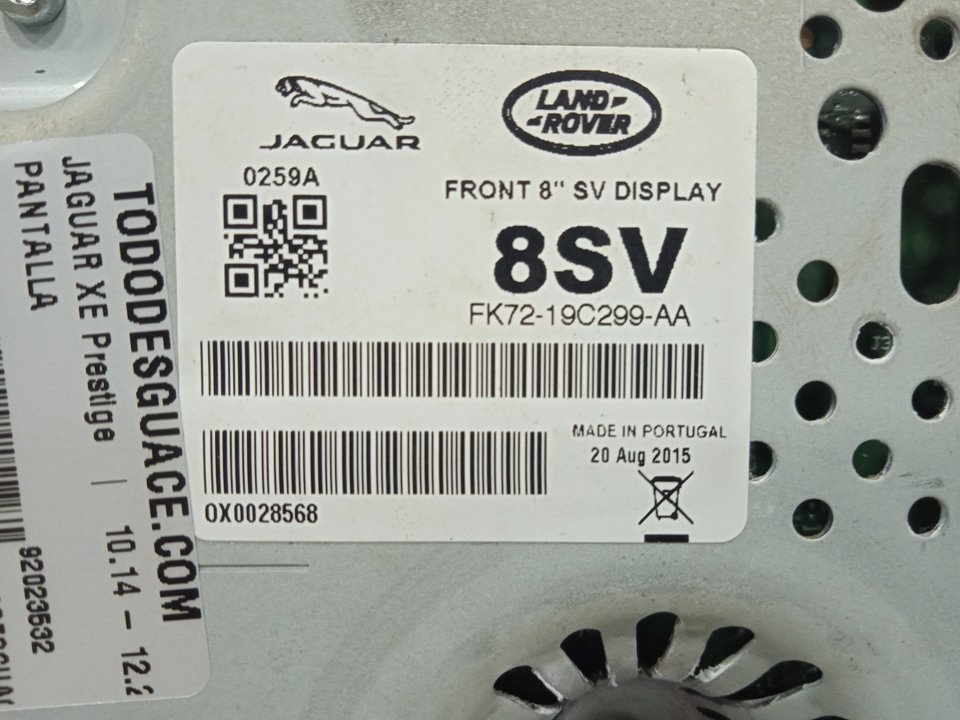 PANTALLA JAGUAR XE Prestige