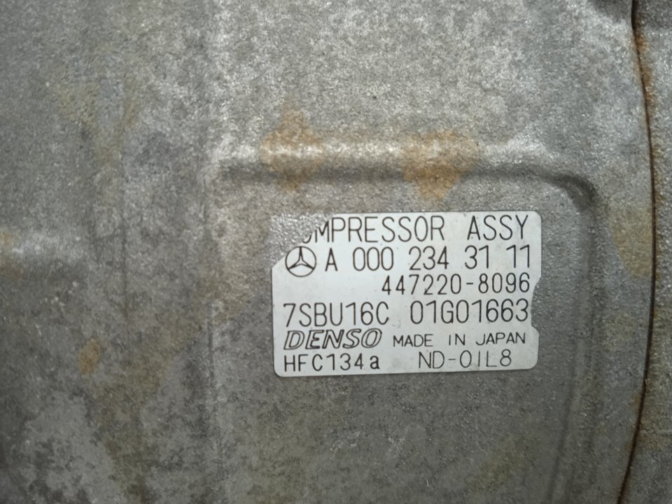 COMPRESOR AIRE ACONDICIONADO MERCEDES-BENZ SPRINTER 02.00 -> COMBI, TECHO ELEVADO *