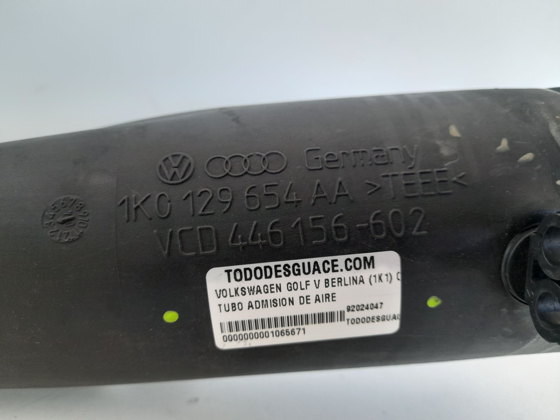 TUBO ADMISION DE AIRE VOLKSWAGEN GOLF V BERLINA (1K1) Conceptline (E)