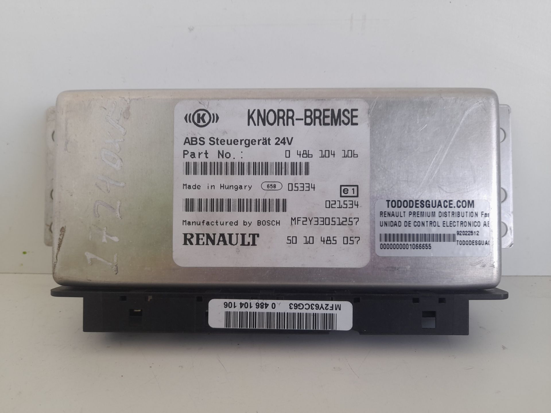 UNIDAD DE CONTROL ELECTRONICO ABS RENAULT PREMIUM DISTRIBUTION *   |   0.05 - 0.13