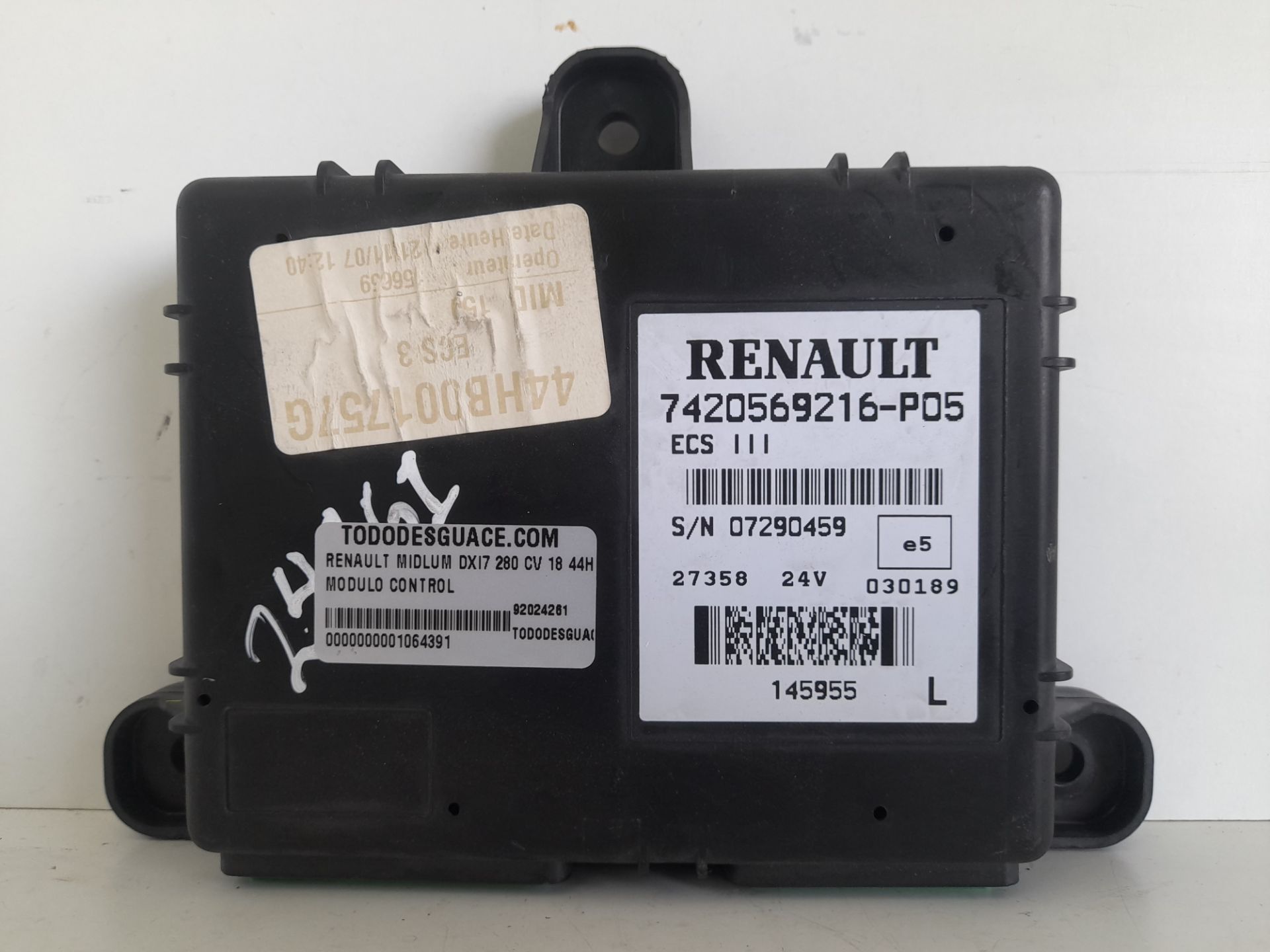MODULO CONTROL RENAULT MIDLUM FG   XXX.12                   E5 Cabina doble