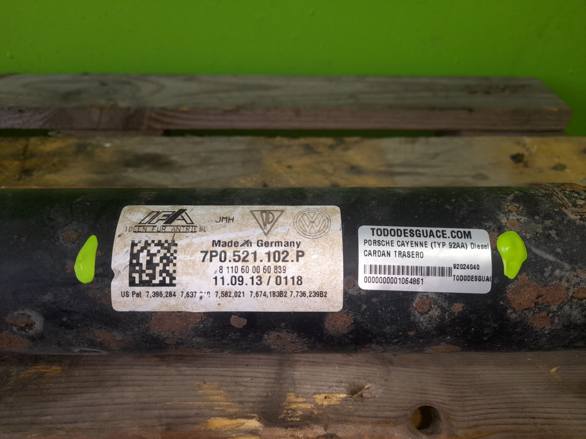 CARDAN TRASERO PORSCHE CAYENNE (TYP 92AA) Diesel