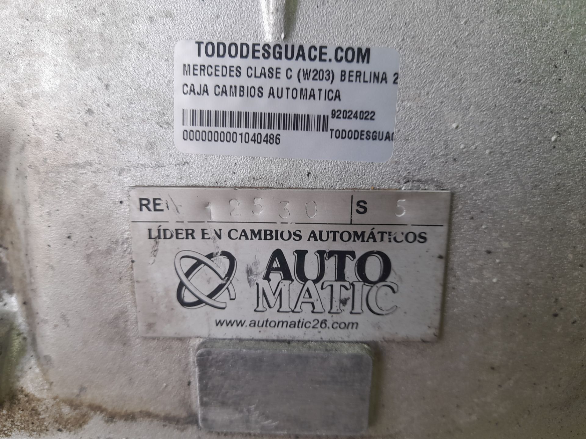 CAJA CAMBIOS AUTOMATICA MERCEDES-BENZ CLASE C (W203) BERLINA 270 CDI (203.016)