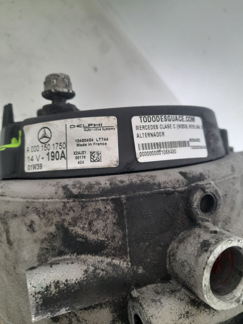 ALTERNADOR MERCEDES-BENZ CLASE C (W203) BERLINA 270 CDI (203.016)