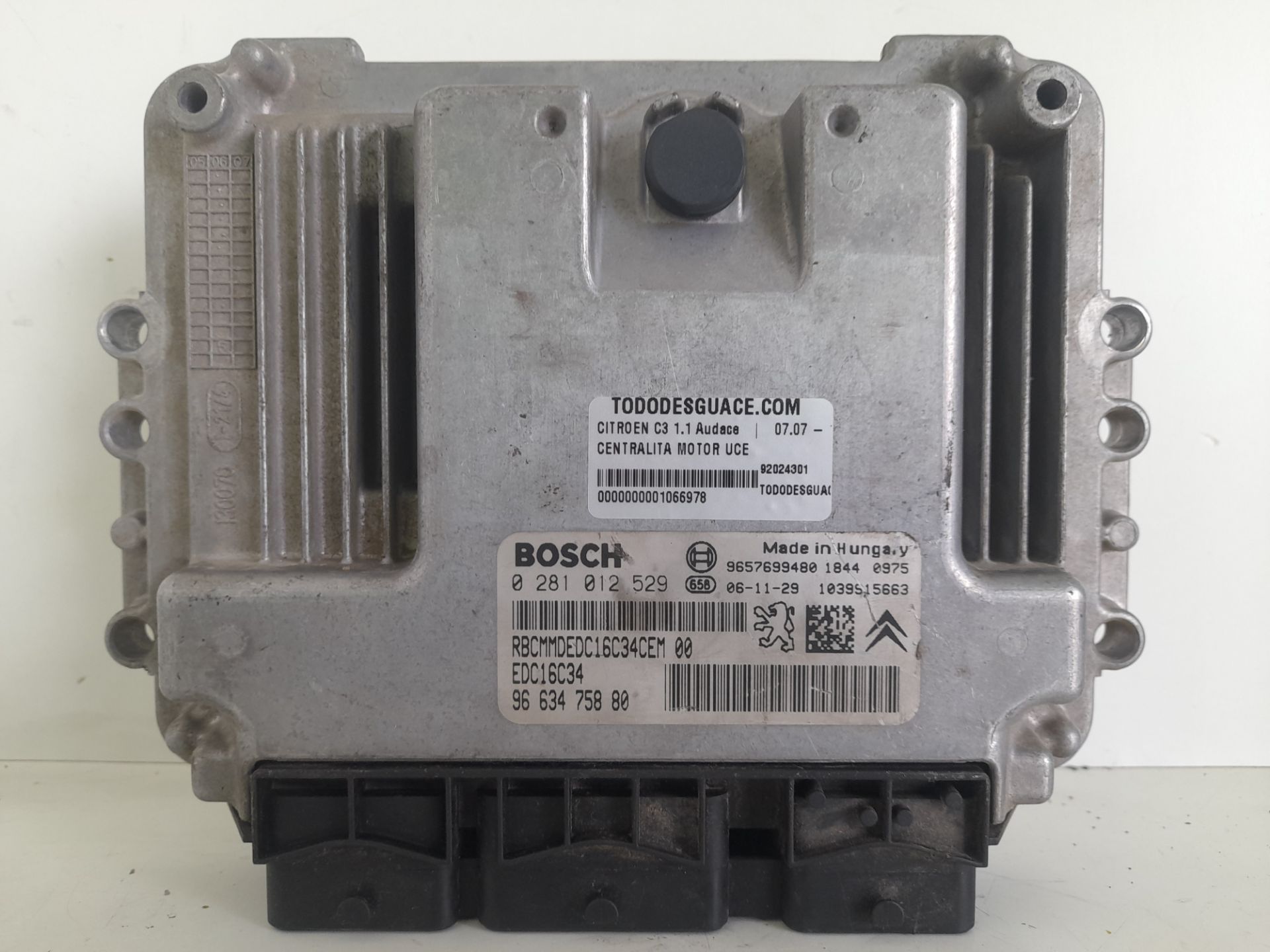 CENTRALITA MOTOR UCE CITROEN C3 1.1 Audace