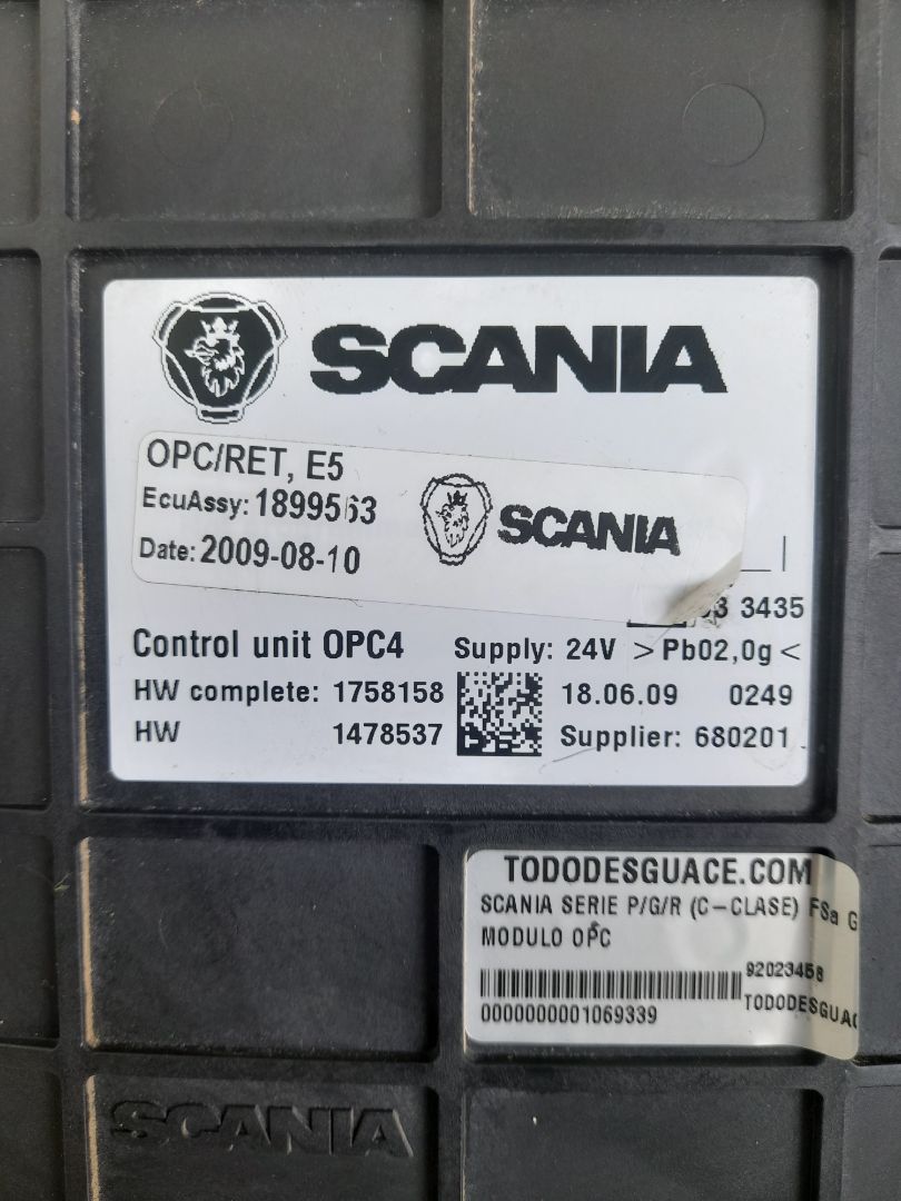 MODULO OPC SCANIA SERIE P/G/R (C-CLASE) FSa G480 (4x2) Largura mediana CG 16