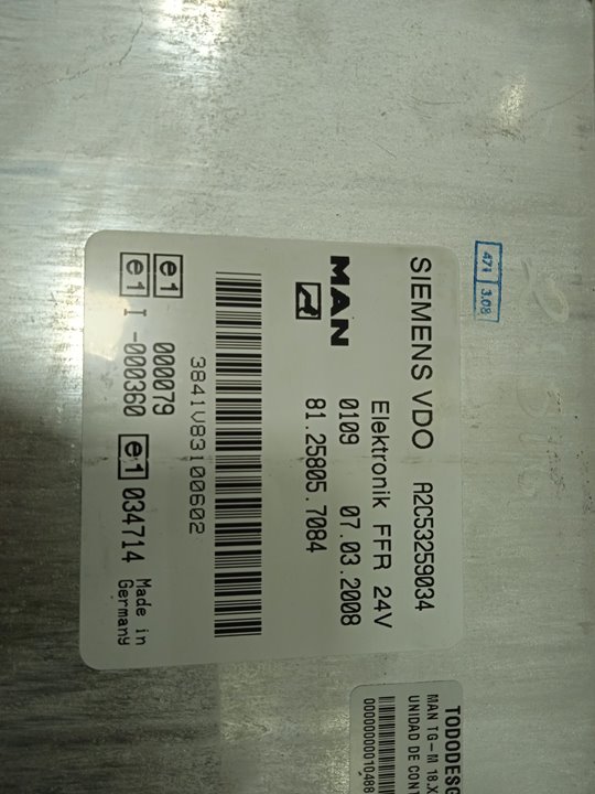 UNIDAD DE CONTROL MAN TG-M 18.XXX 6.9 Diesel