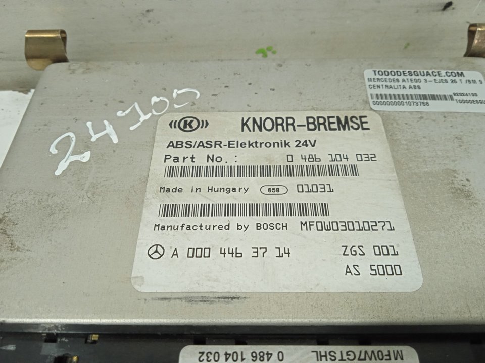 CENTRALITA ABS MERCEDES-BENZ ATEGO 3-EJES 26 T /BM 950/2/4 2528  (6X2)       OM 906 LA L (Largo)