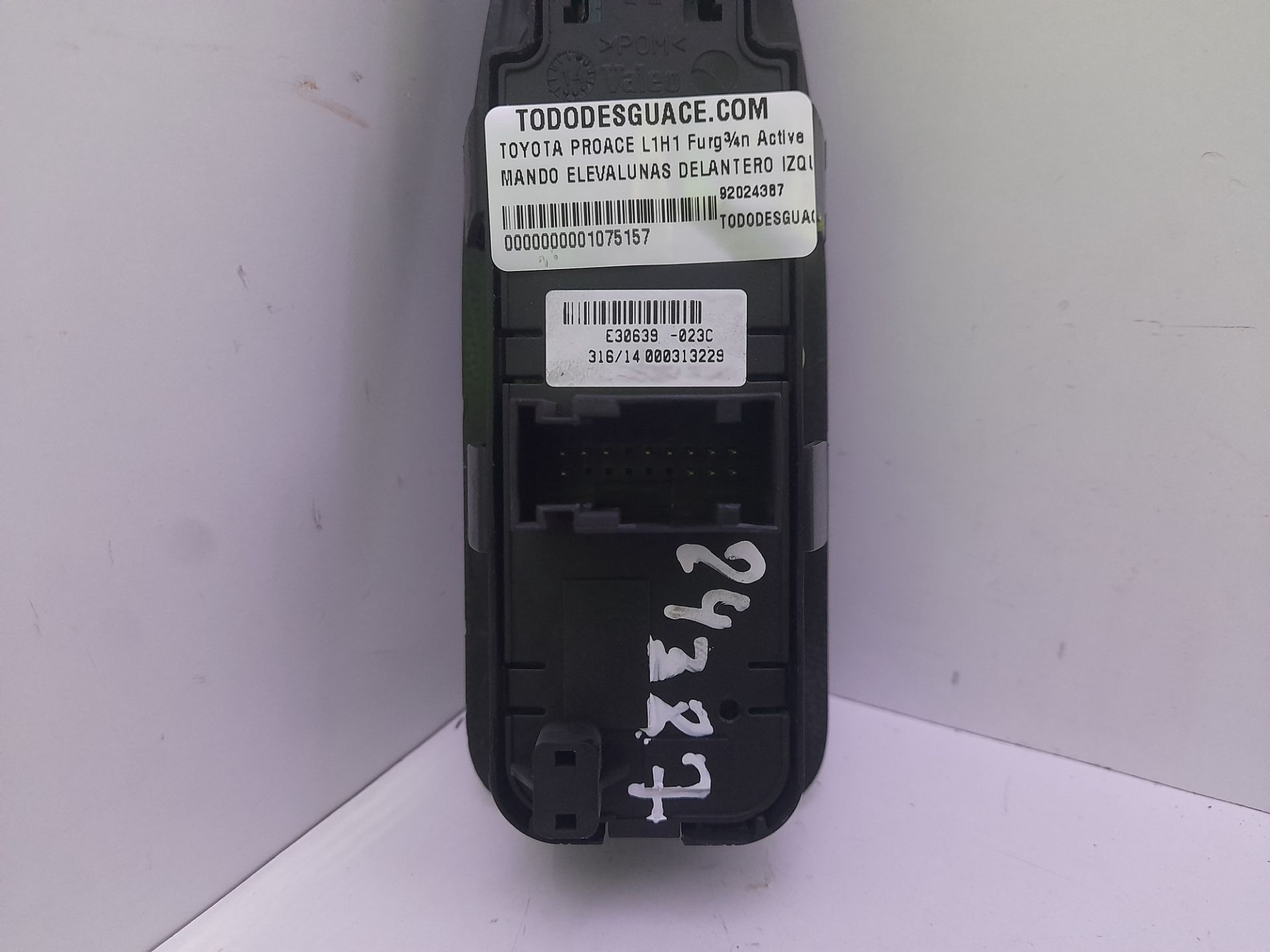 MANDO ELEVALUNAS DELANTERO IZQUIERDO TOYOTA PROACE L1H1 Furgón Active