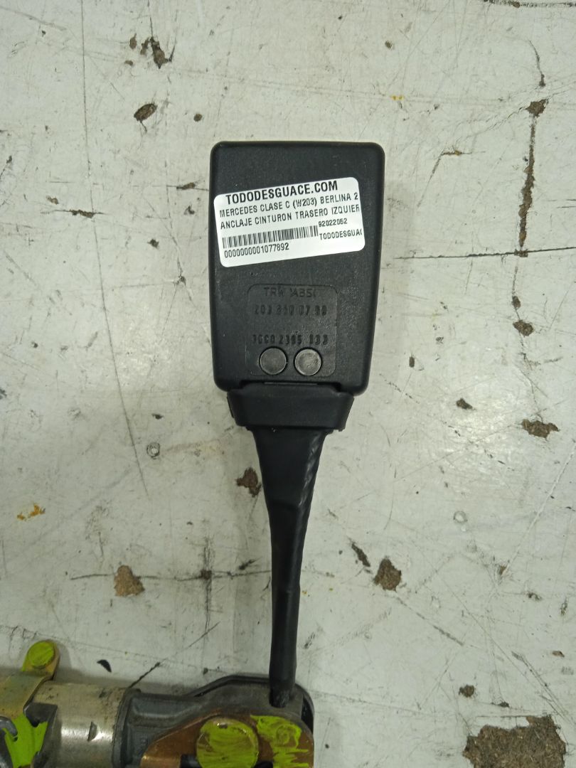 ANCLAJE CINTURON TRASERO IZQUIERDO MERCEDES CLASE C (W203) BERLINA 270 CDI (203.016)   |   12.00 - 12.05