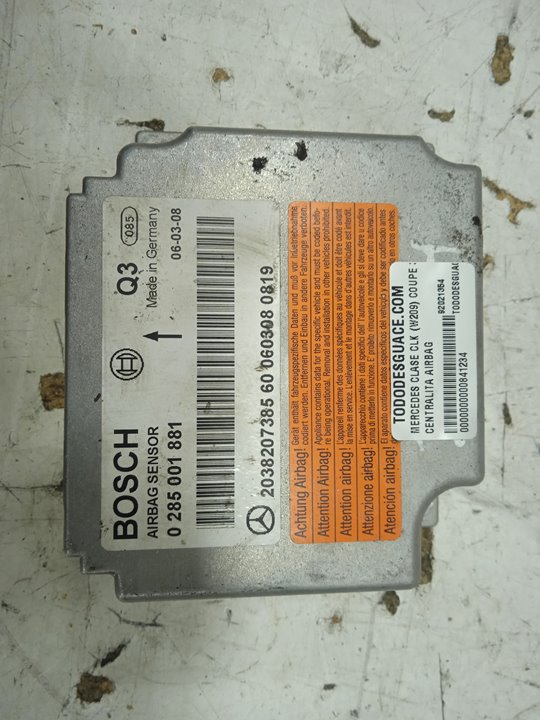 CENTRALITA AIRBAG MERCEDES CLASE CLK (W209) COUPE 320 CDI (209.320)   |   05.05 - 12.09