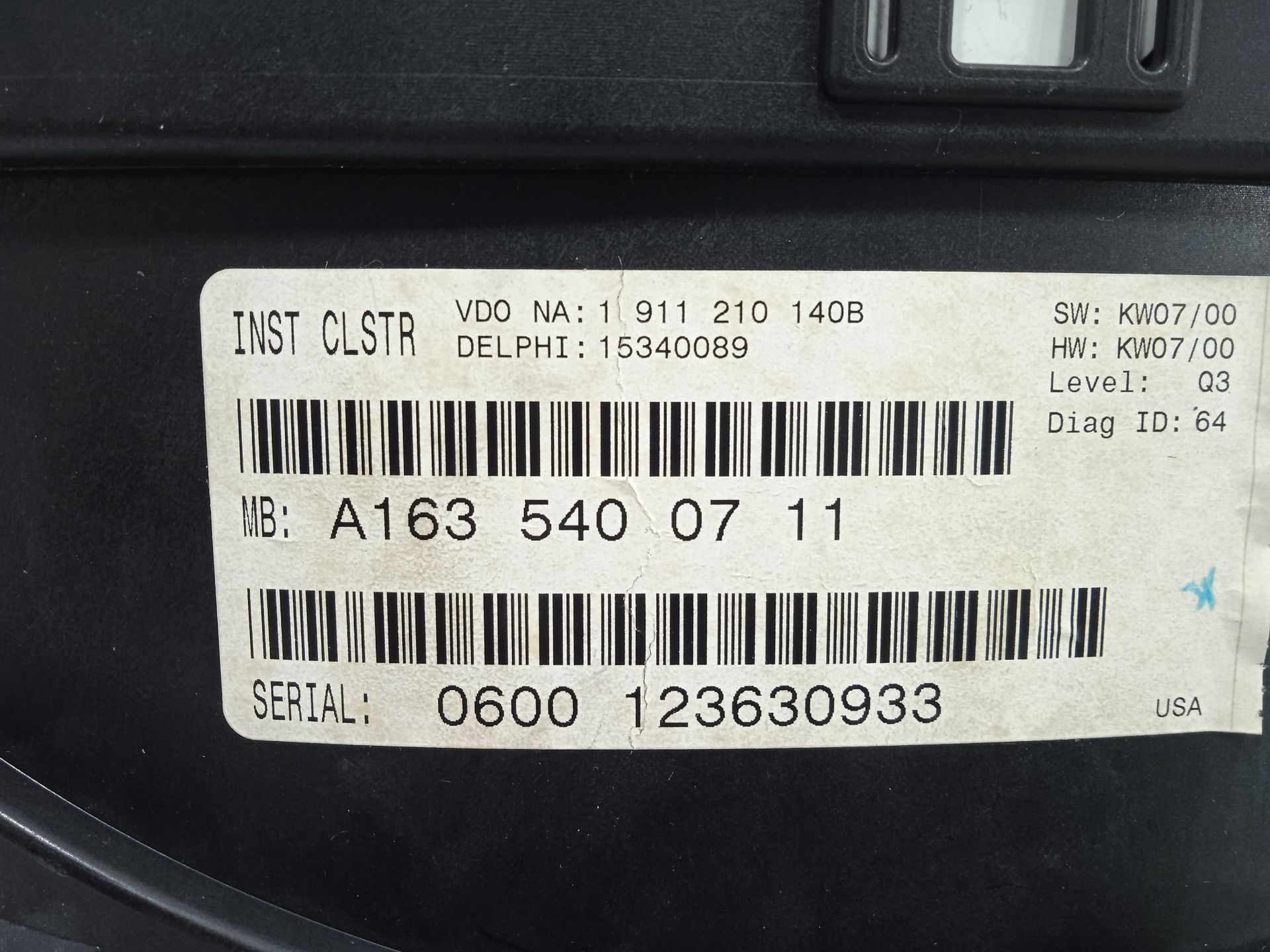 CUADRO INSTRUMENTOS MERCEDES CLASE M (W163) 320 (163.154)   |   09.97 - 12.02