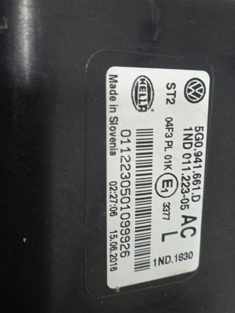 FARO ANTINIEBLA IZQUIERDO VOLKSWAGEN GOLF VII LIM. BlueMotion