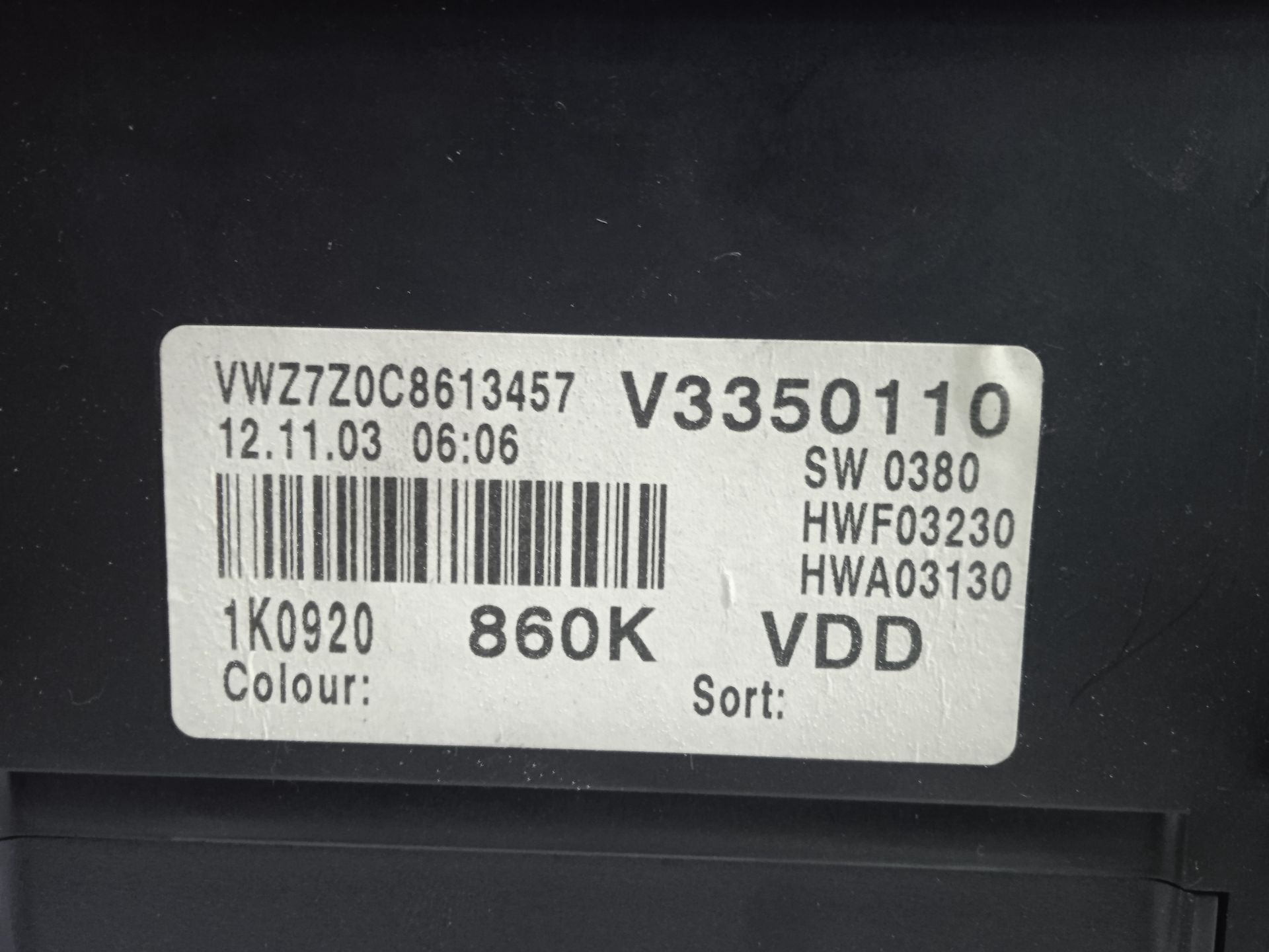 CUADRO INSTRUMENTOS VOLKSWAGEN GOLF V BERLINA (1K1) *