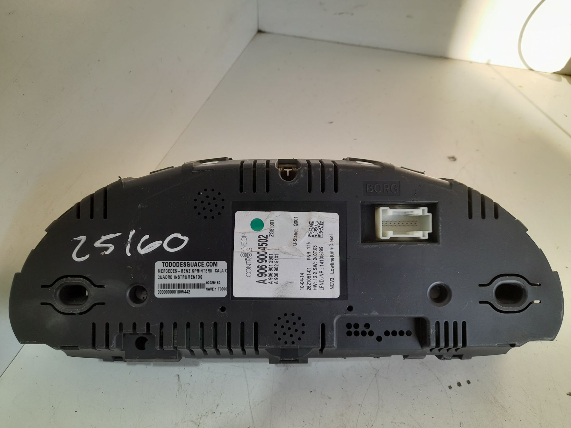 CUADRO INSTRUMENTOS MERCEDES-BENZ SPRINTERII CAJA CERRADA (DESDE 01.06) *