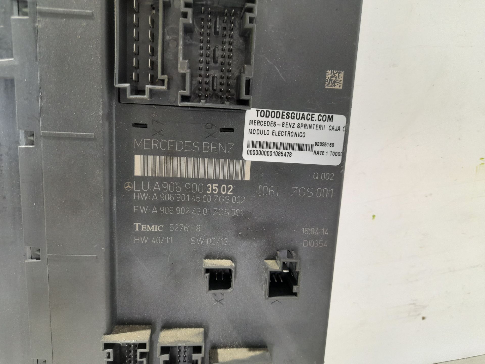 MODULO ELECTRONICO MERCEDES-BENZ SPRINTERII CAJA CERRADA (DESDE 01.06) *