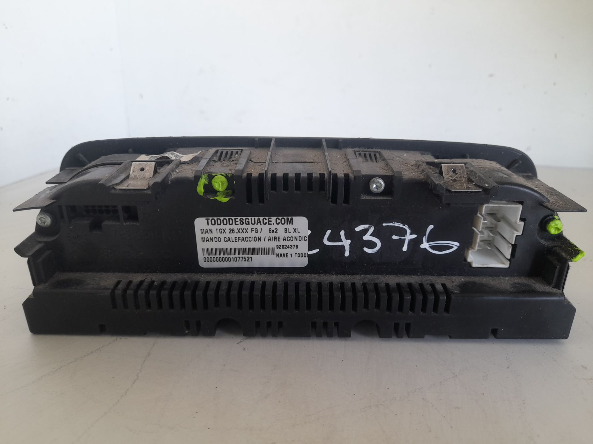 MANDO CALEFACCION / AIRE ACONDICIONADO MAN TGX 28.XXX FG /   6x2   BL XL